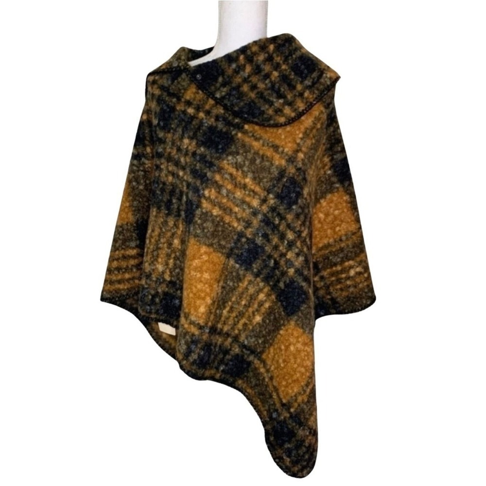 NWT Fadivo New York Cozy Plaid Poncho Cape Womens One Size